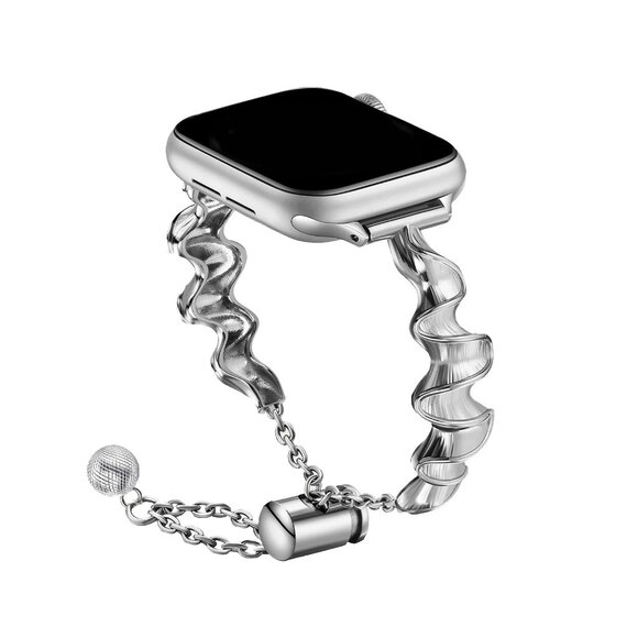 NEW Adjustable Luxury Strap Bracelet Stainless Band For Apple Watch - Silver - Picture 1 of 6